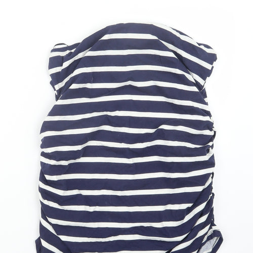 Dorothy Perkins Womens Blue Striped  Basic T-Shirt Size 14