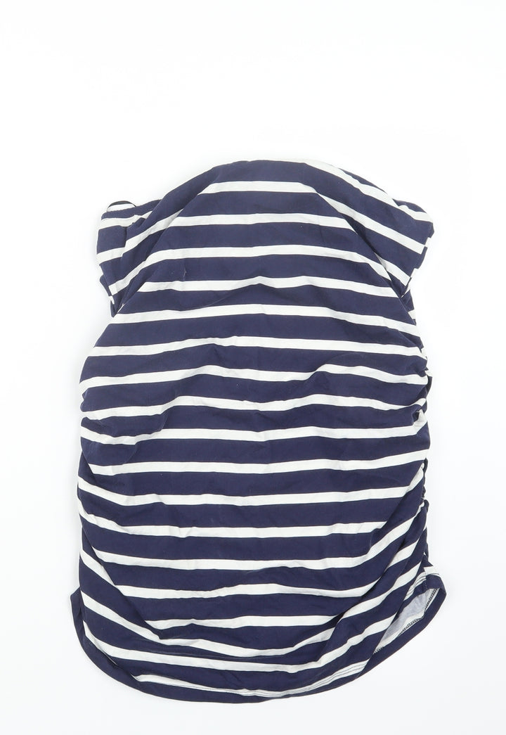 Dorothy Perkins Womens Blue Striped  Basic T-Shirt Size 14