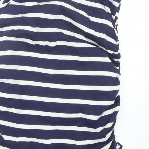 Dorothy Perkins Womens Blue Striped  Basic T-Shirt Size 14
