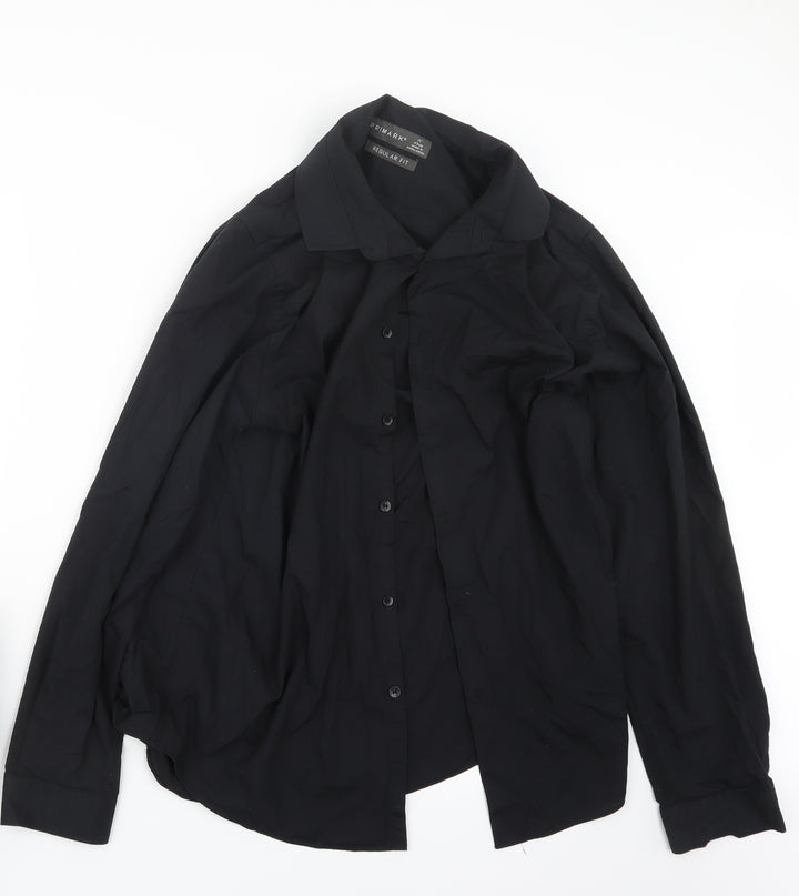Primark Mens Black Button-Up Size 17