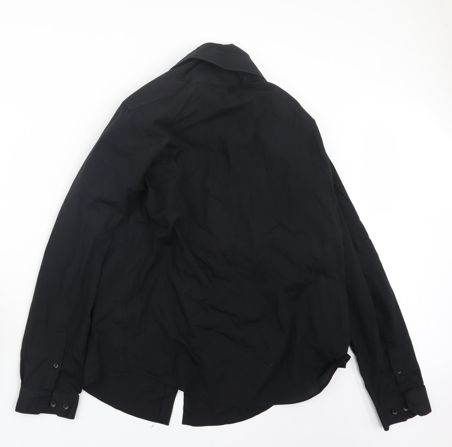 Primark Mens Black    Button-Up Size 17