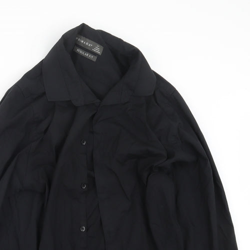 Primark Mens Black    Button-Up Size 17