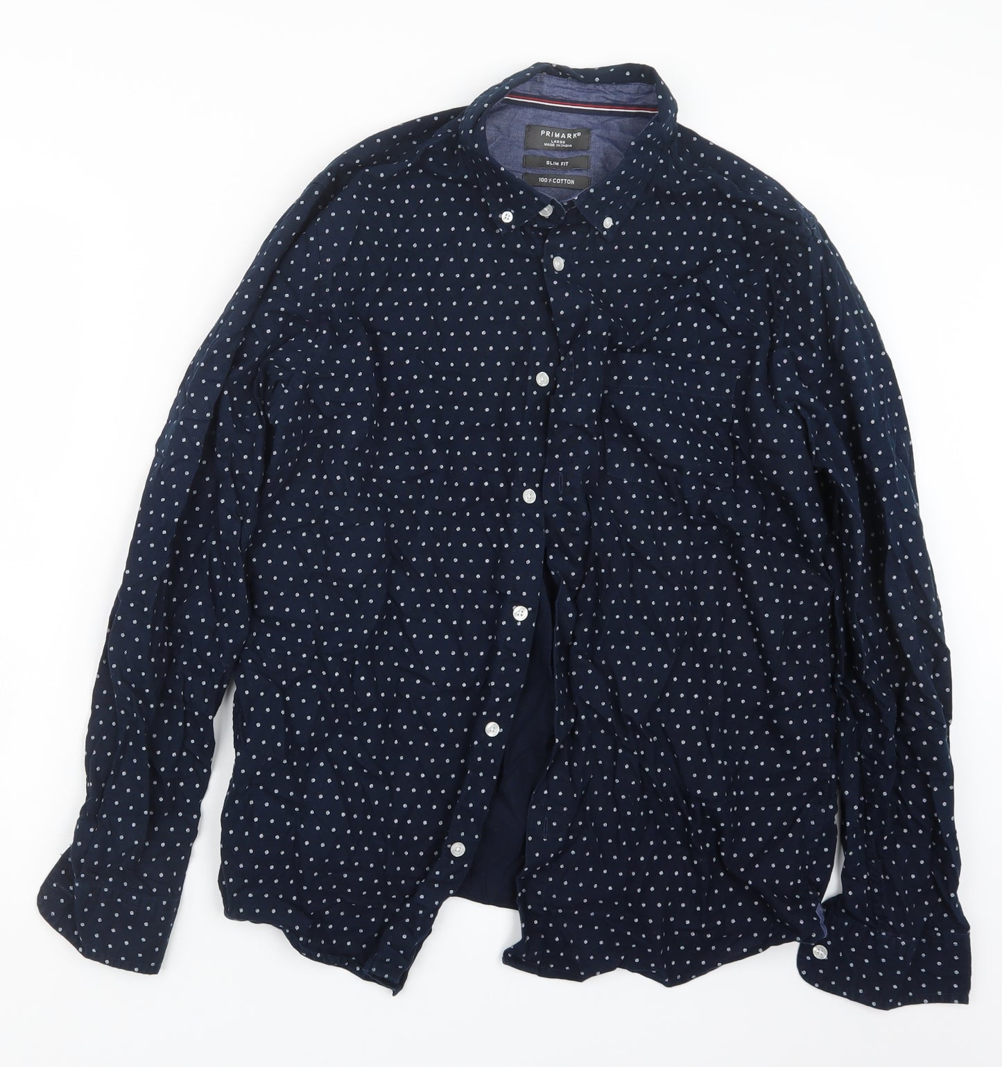 Primark Mens Blue    Button-Up Size L