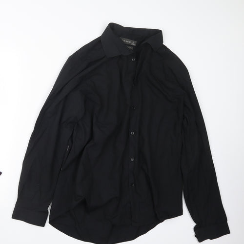 Primark Mens Black    Button-Up Size 17