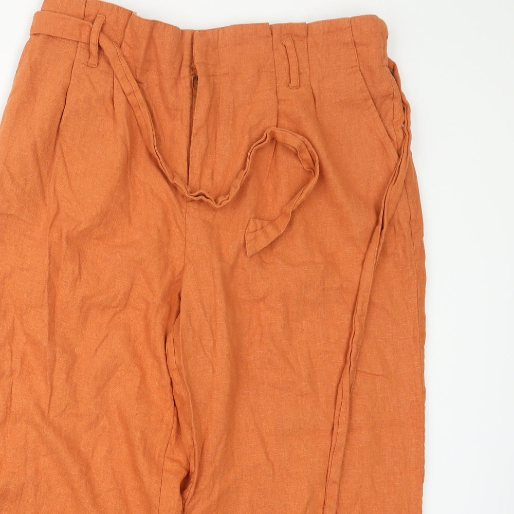 Fat Face Womens Orange   Cropped Trousers Size 32 in L22.5 in