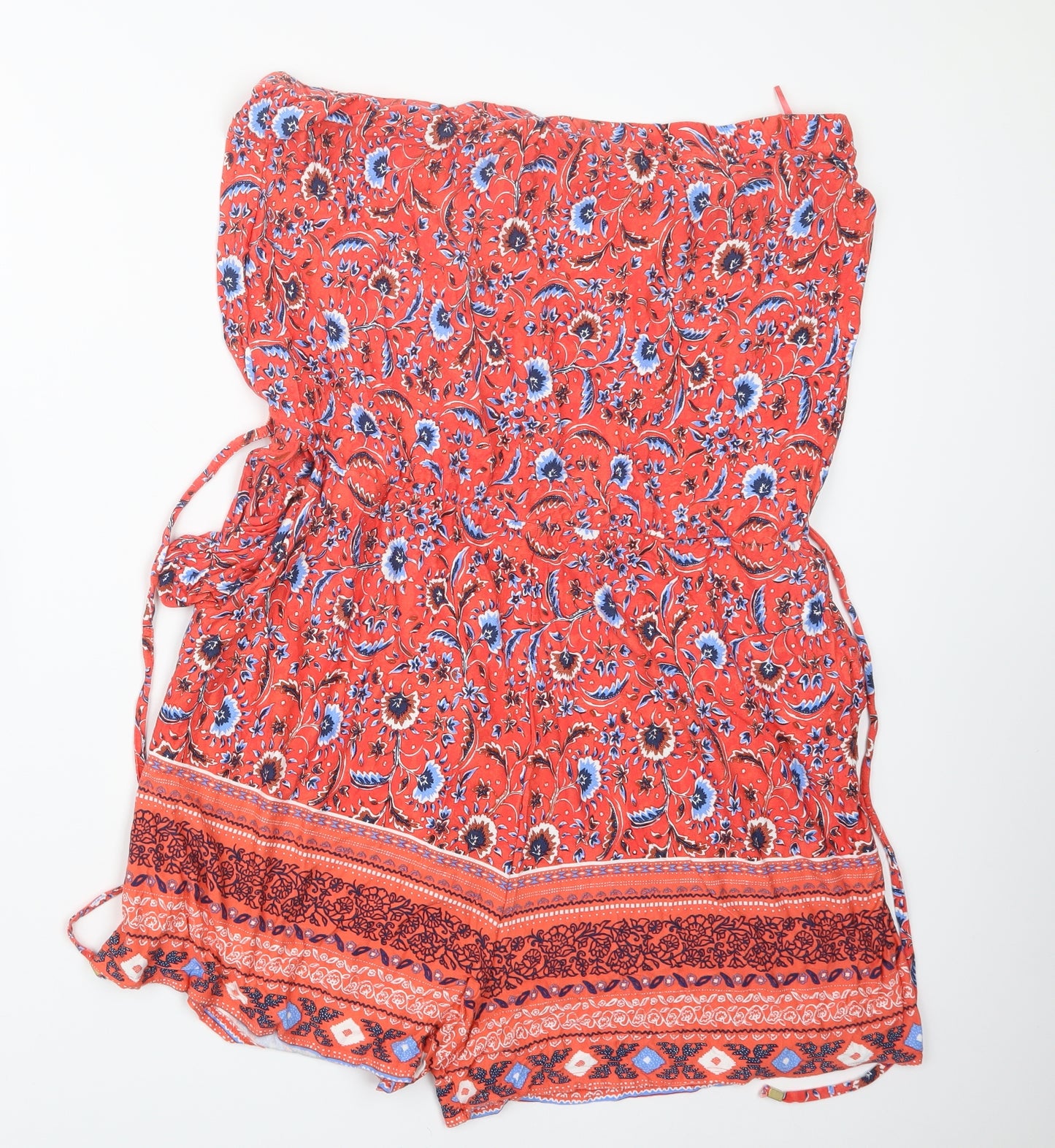 NEXT Womens Pink Floral  Playsuit One-Piece Size 22