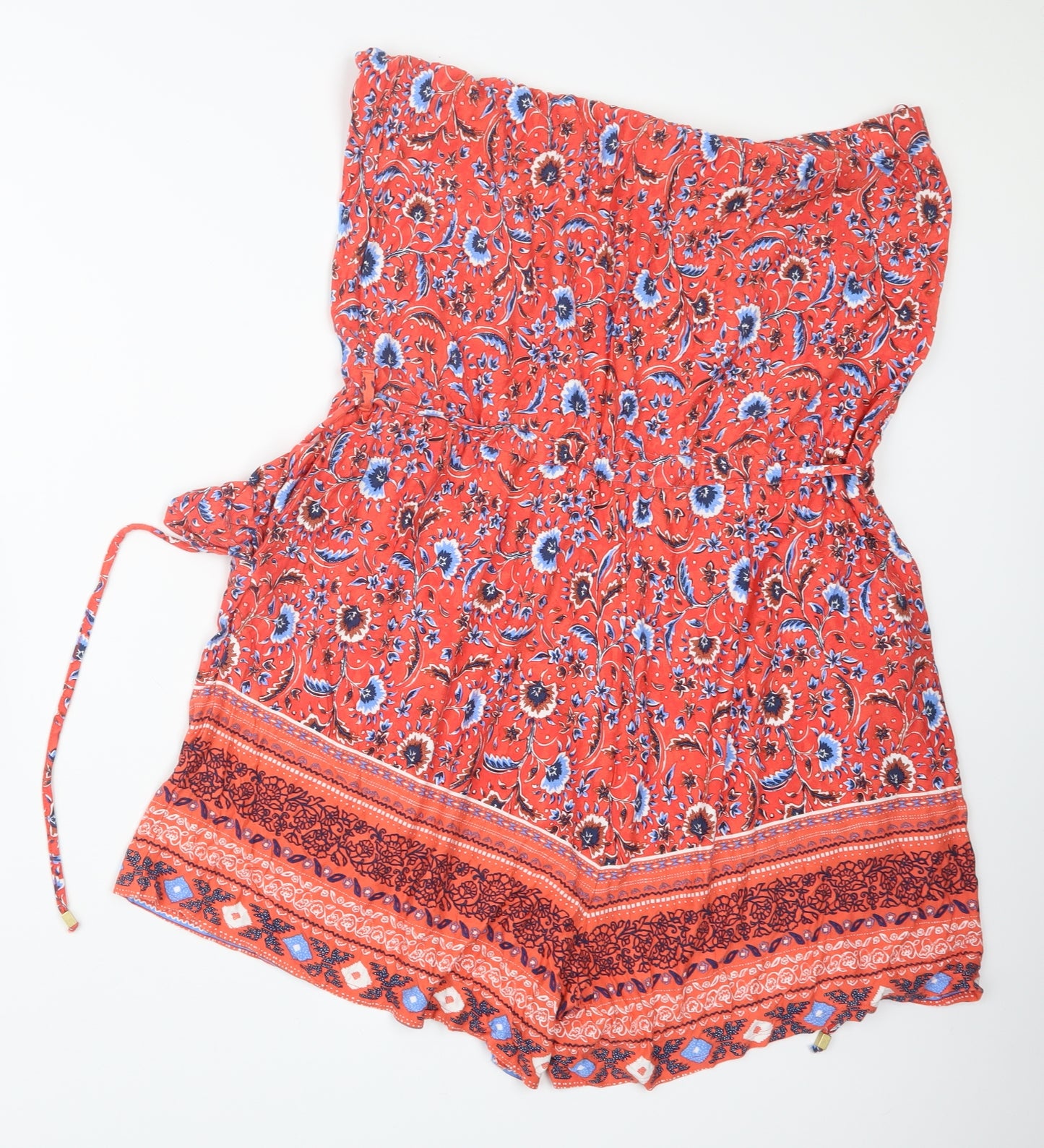 NEXT Womens Pink Floral  Playsuit One-Piece Size 22