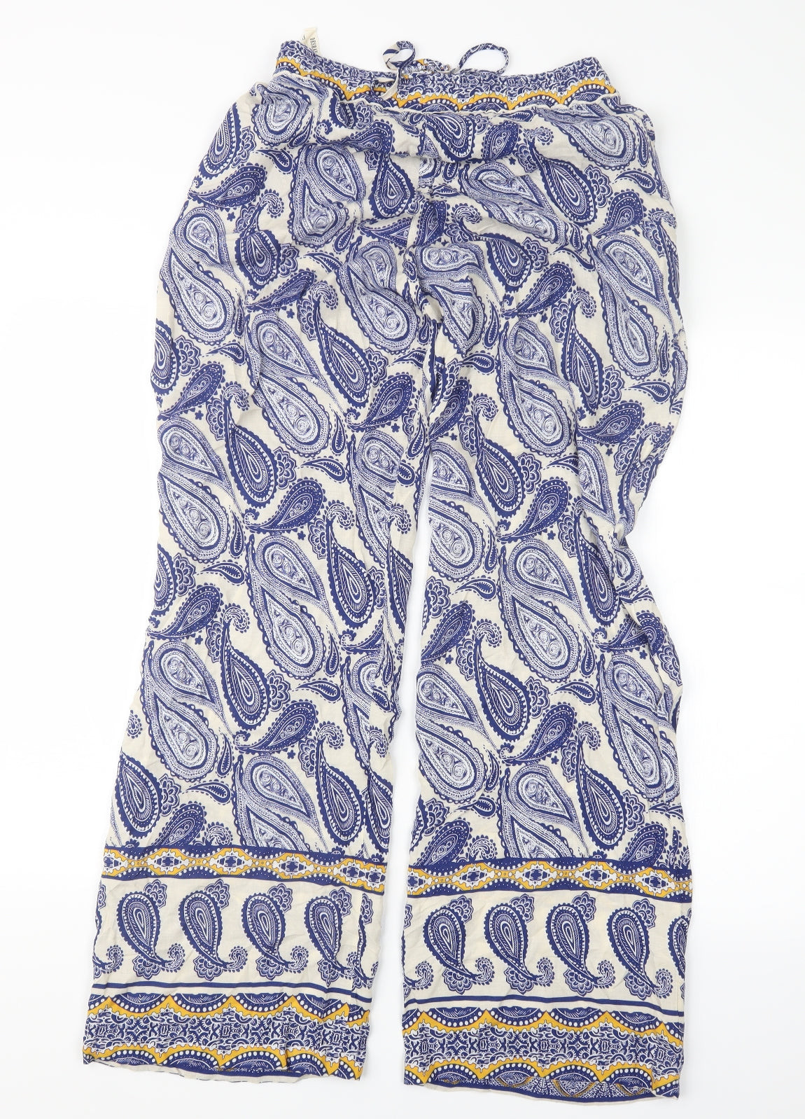 desray Womens Blue Paisley  Trousers  Size 27 in L30 in