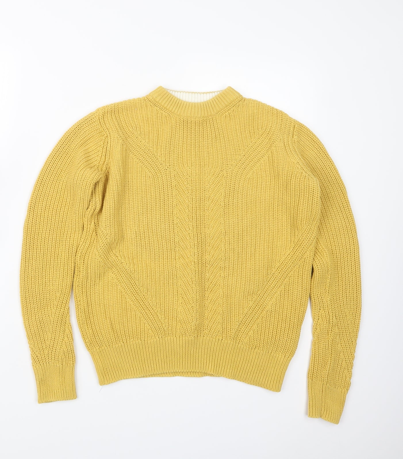 Marks and Spencer Womens Yellow  Knit Pullover Jumper Size XS