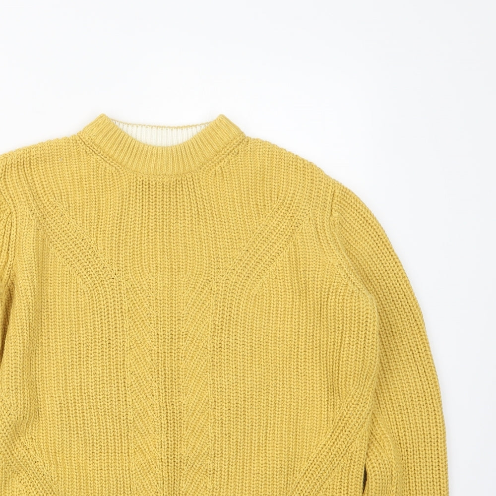 Marks and Spencer Womens Yellow  Knit Pullover Jumper Size XS