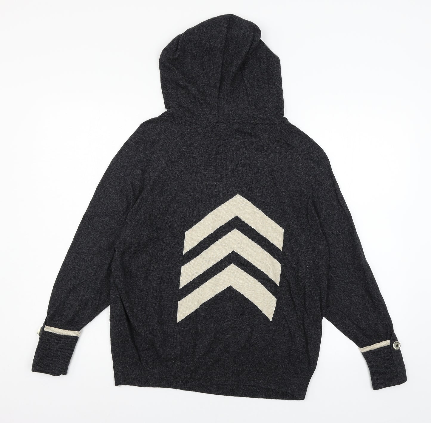 Mint Velvet Womens Blue  Knit Pullover Hoodie Size XS