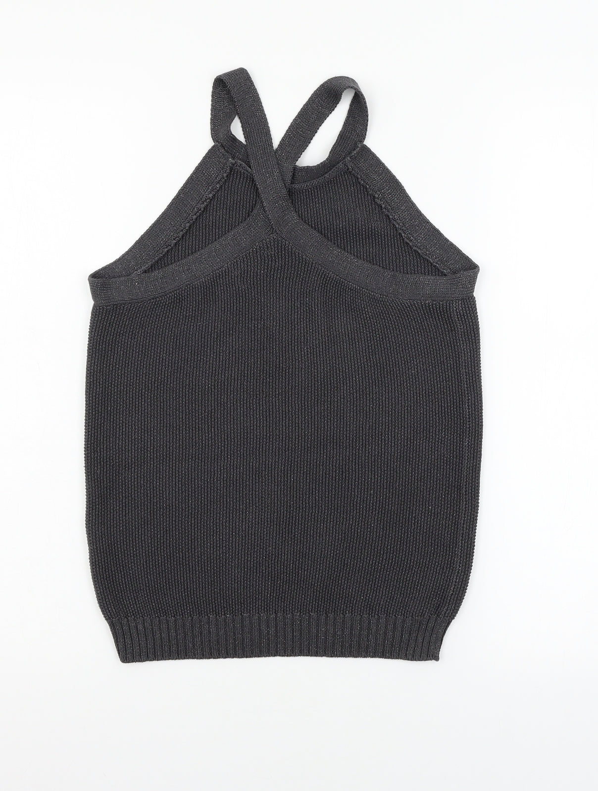 Massimo Dutti Womens Grey  Knit Basic Tank Size S