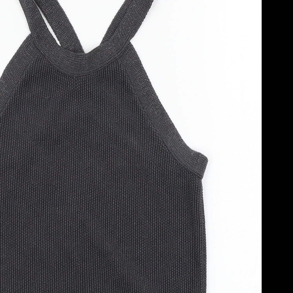 Massimo Dutti Womens Grey  Knit Basic Tank Size S