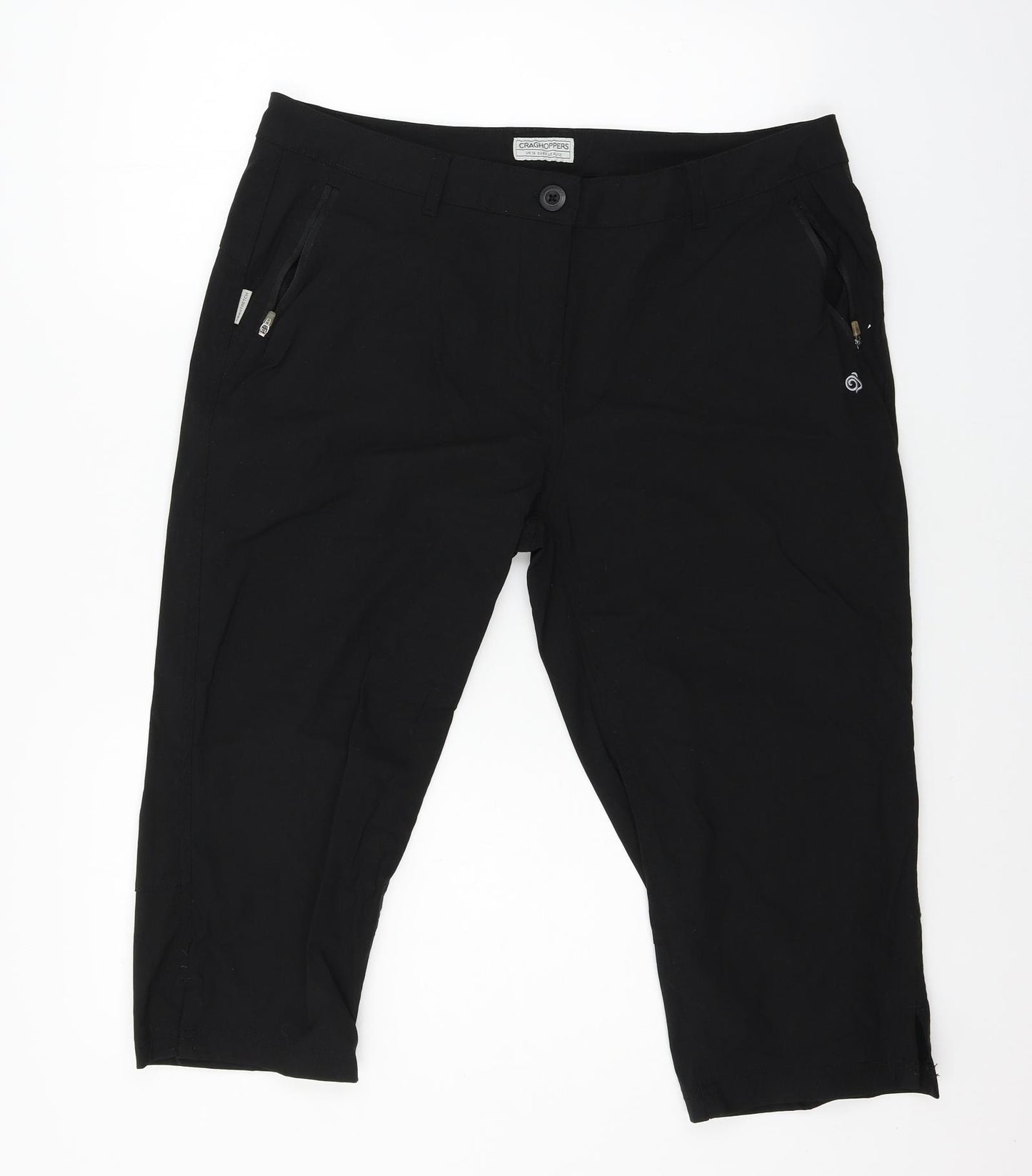 Craghoppers Womens Black   Cropped Trousers Size 16 L20 in