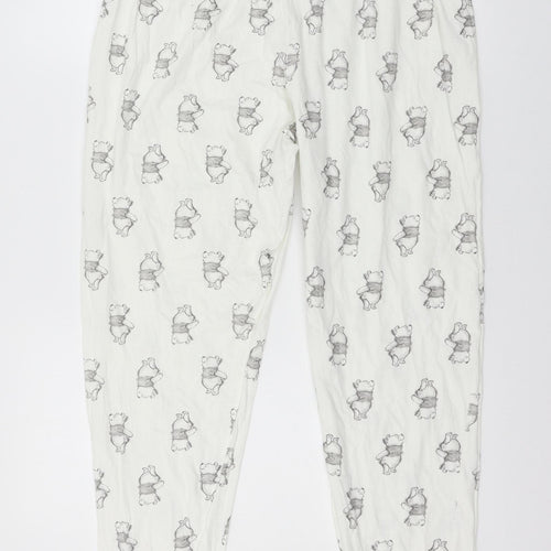 TU Womens White Geometric Jersey Capri Pyjama Pants Size 16  - Winnie The Pooh