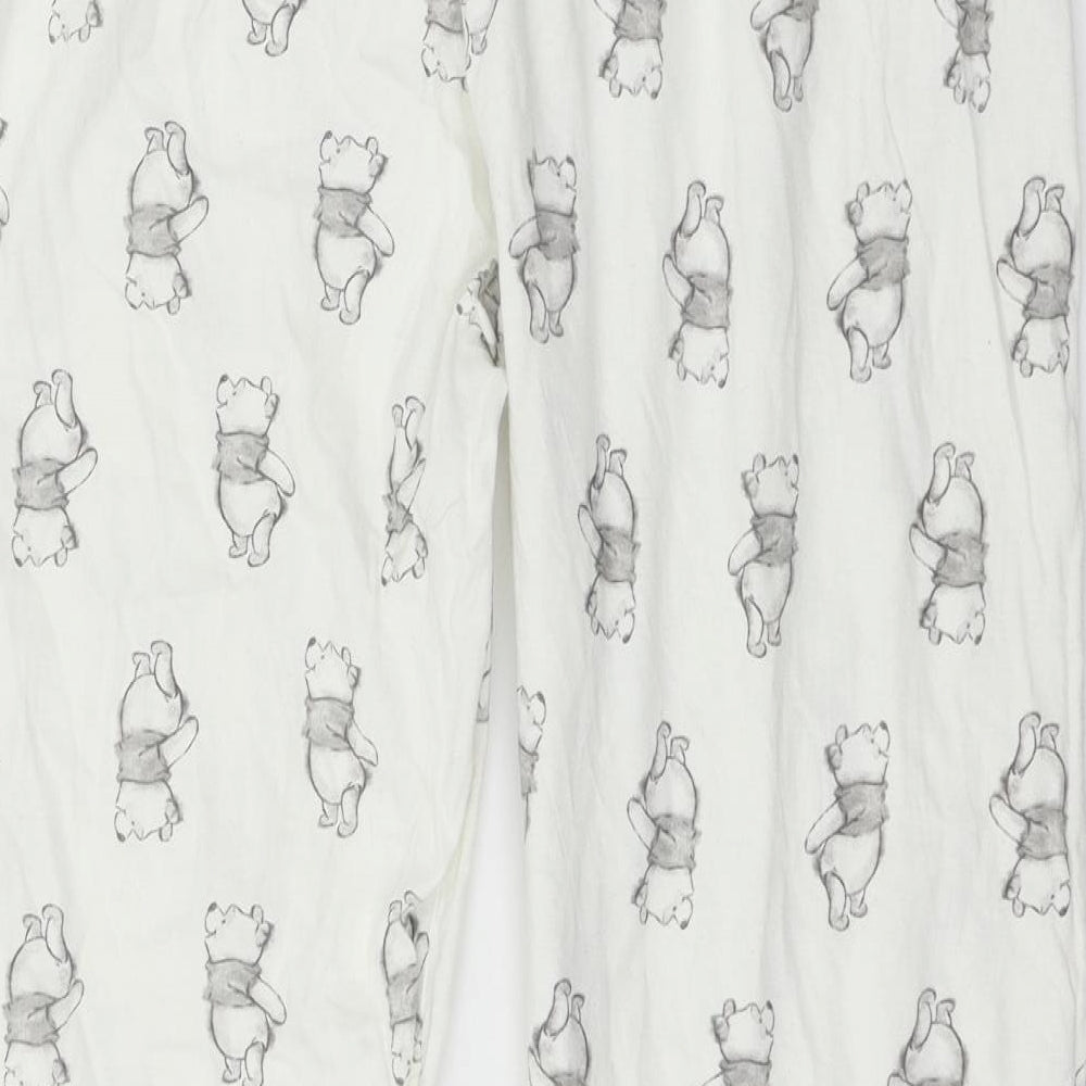 TU Womens White Geometric Jersey Capri Pyjama Pants Size 16  - Winnie The Pooh