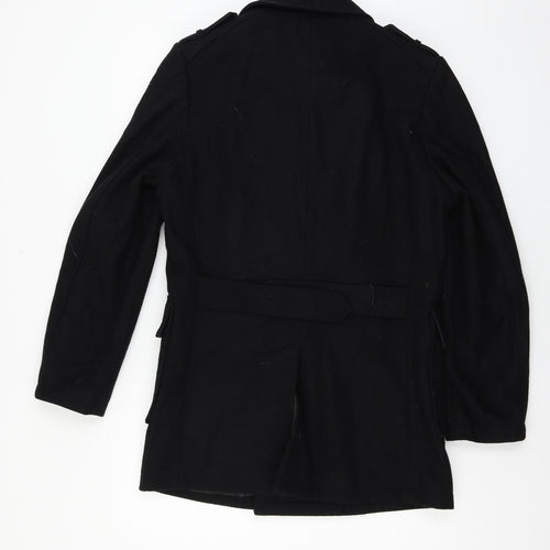 Burton Mens Black   Pea Coat Coat Size S