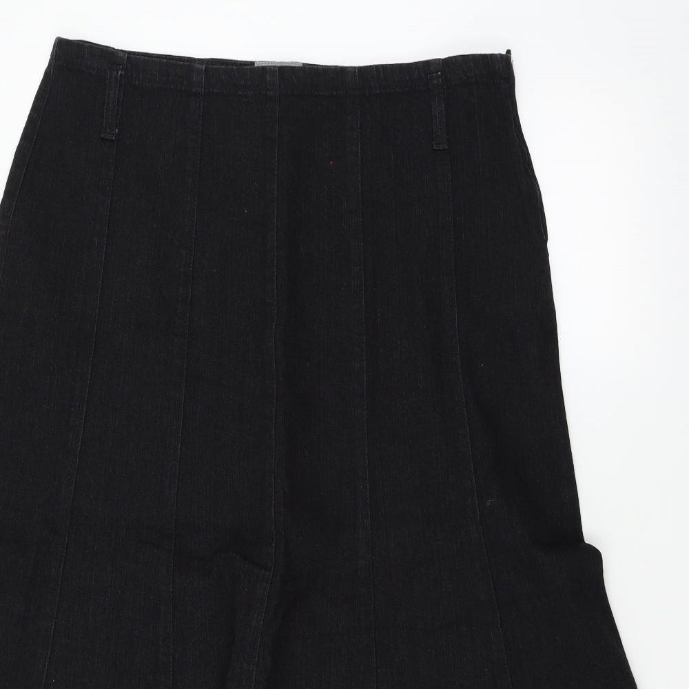 Per Una Womens Blue  Denim Flare Skirt Size 14