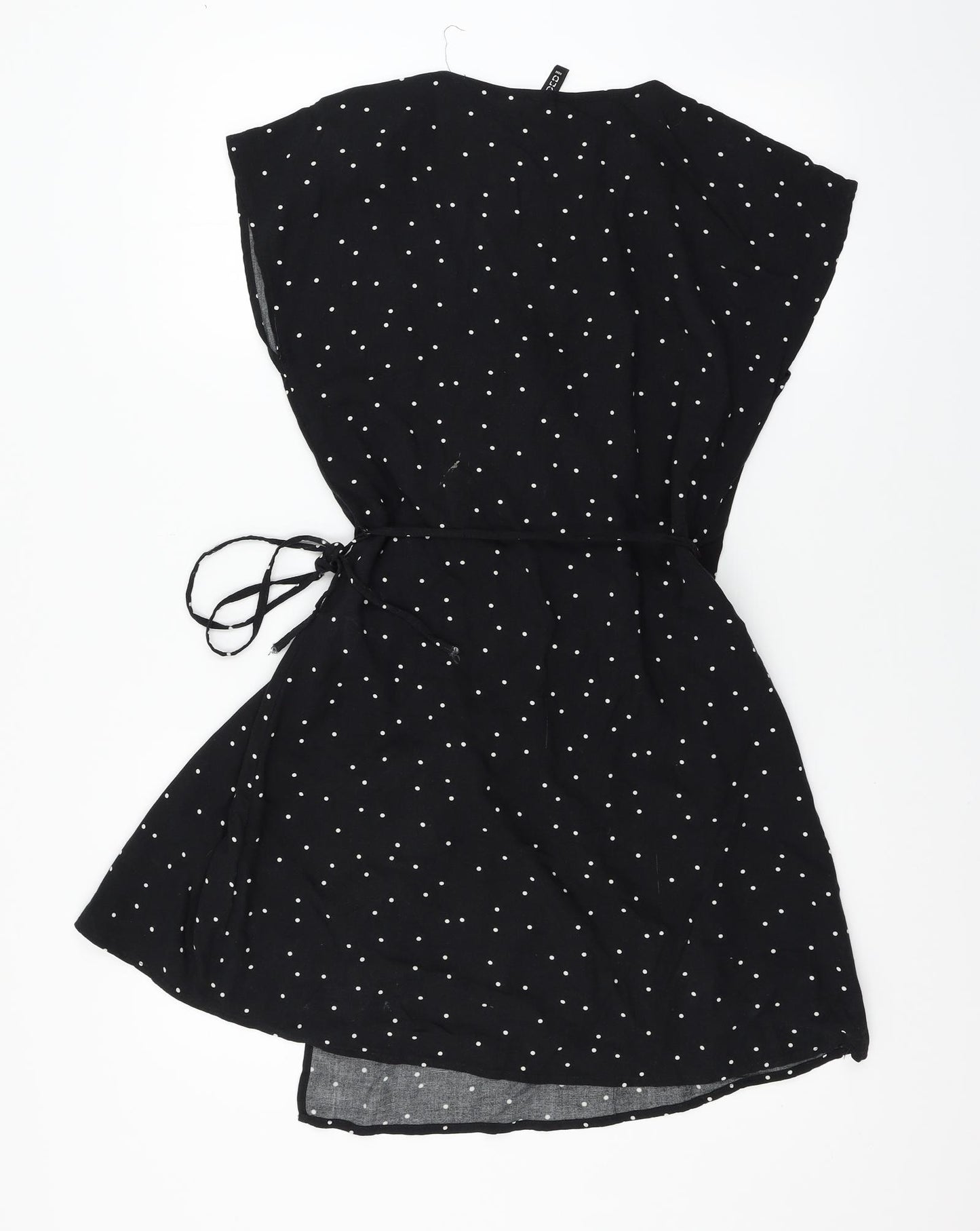Divided by H&M Womens Black Polka Dot  Wrap Dress  Size 12