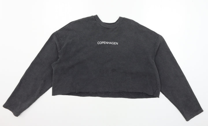 Topshop Womens Grey Jersey Pullover Sweatshirt Size 8 - Copenhagen