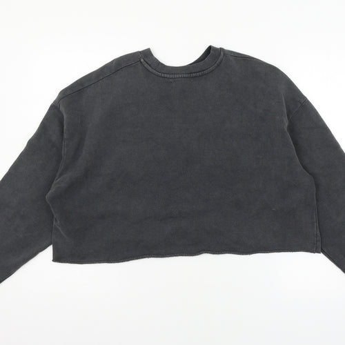 Topshop Womens Grey  Jersey Pullover Sweatshirt Size 8  - Copenhagen