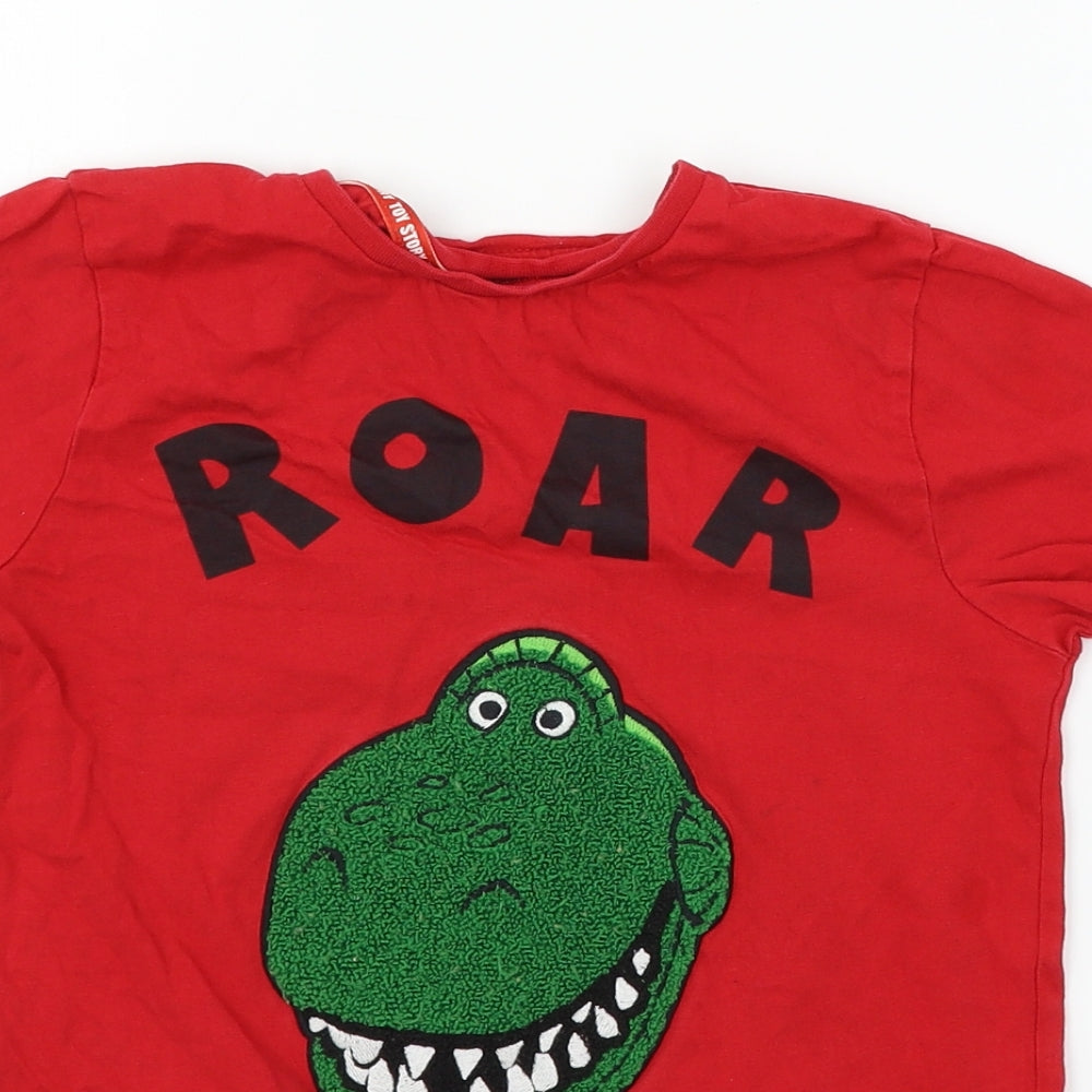 Toy Story 4 Boys Red  Jersey Basic T-Shirt Size 7-8 Years  - Rex Toy Story