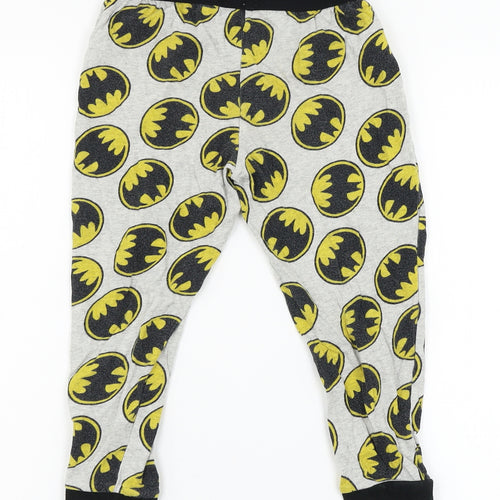 Batman Boys Grey Geometric Jersey  Pyjama Pants Size 5-6 Years  - Batman