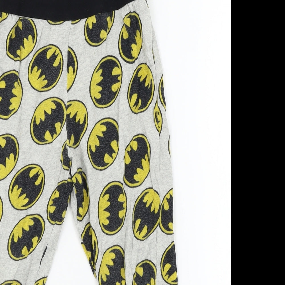 Batman Boys Grey Geometric Jersey  Pyjama Pants Size 5-6 Years  - Batman