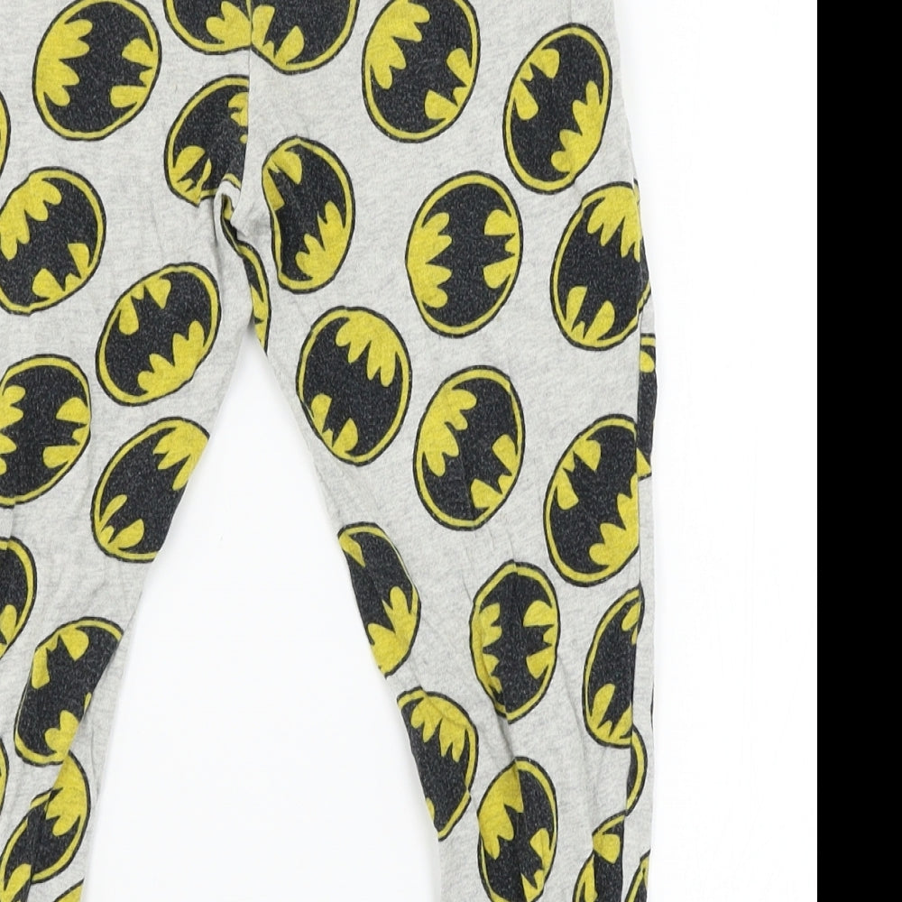 Batman Boys Grey Geometric Jersey  Pyjama Pants Size 5-6 Years  - Batman