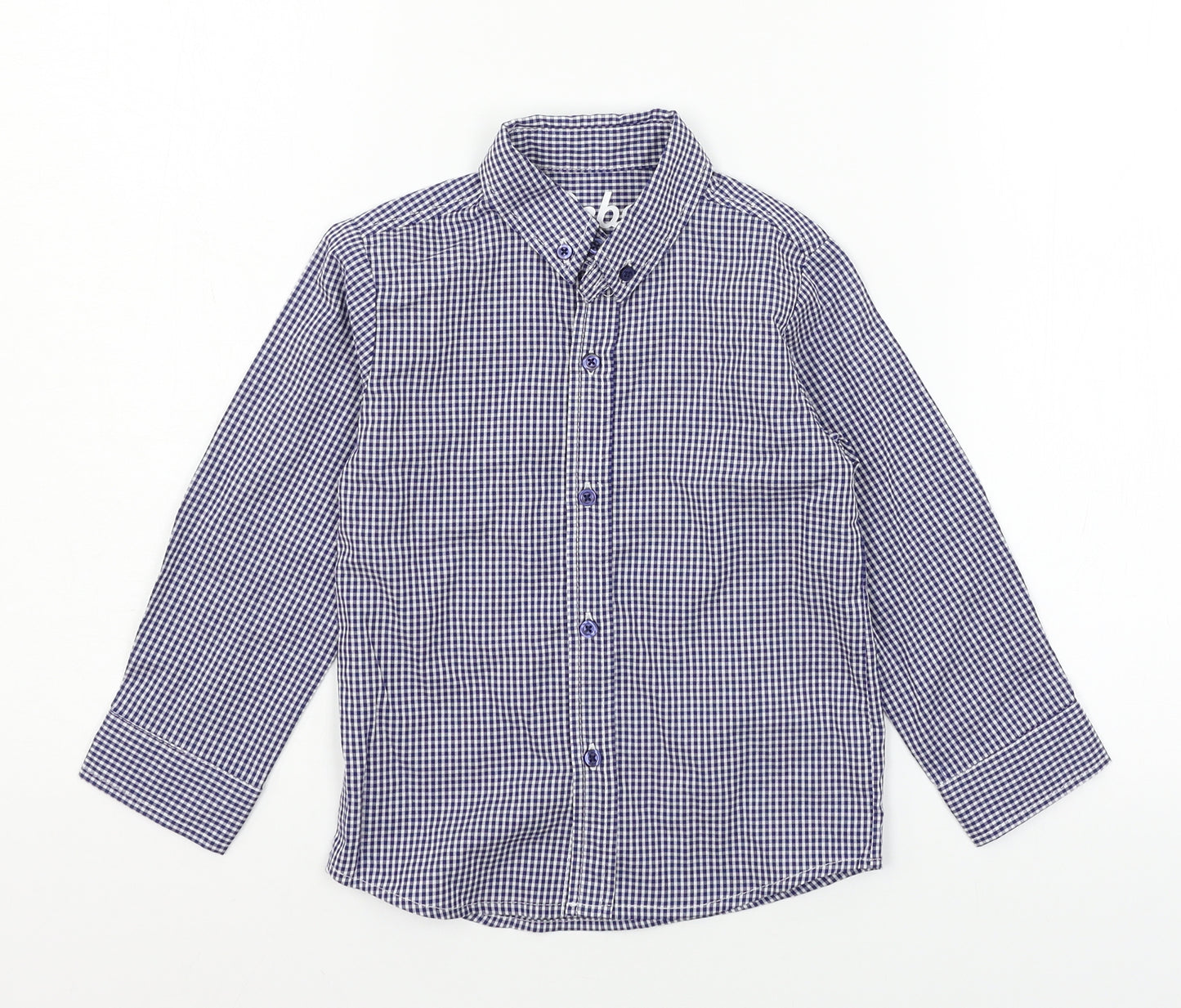 Rebel Girls Blue Check  Basic Button-Up Size 4-5 Years