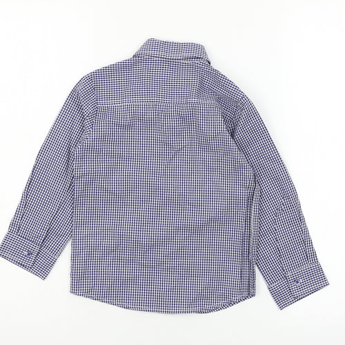 Rebel Girls Blue Check  Basic Button-Up Size 4-5 Years