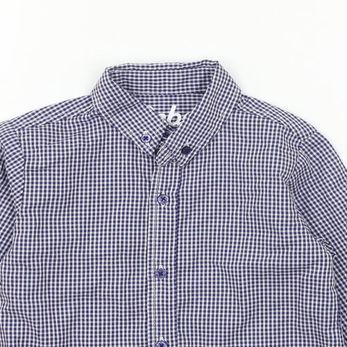 Rebel Girls Blue Check  Basic Button-Up Size 4-5 Years