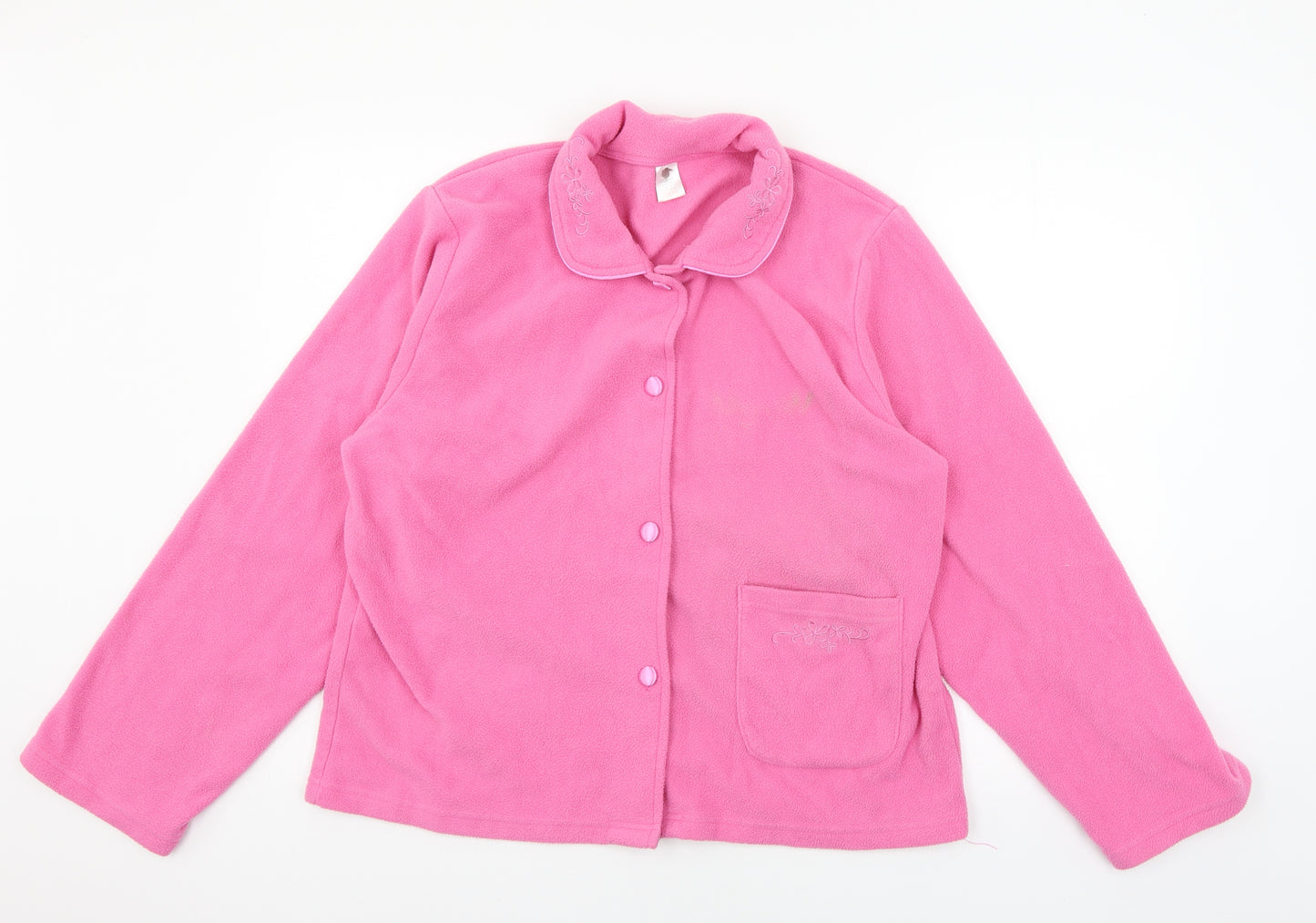 Lady olga Womens Pink  Fleece Top Pyjama Top Size 18