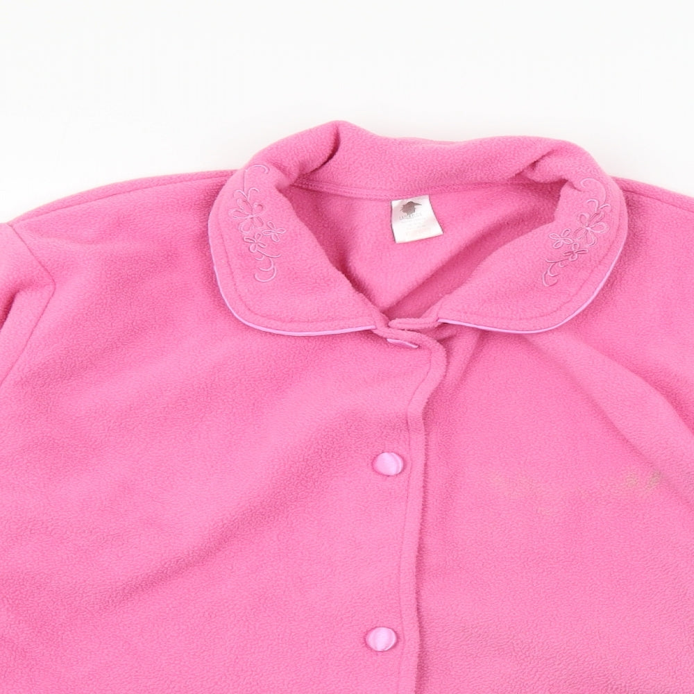 Lady olga Womens Pink  Fleece Top Pyjama Top Size 18