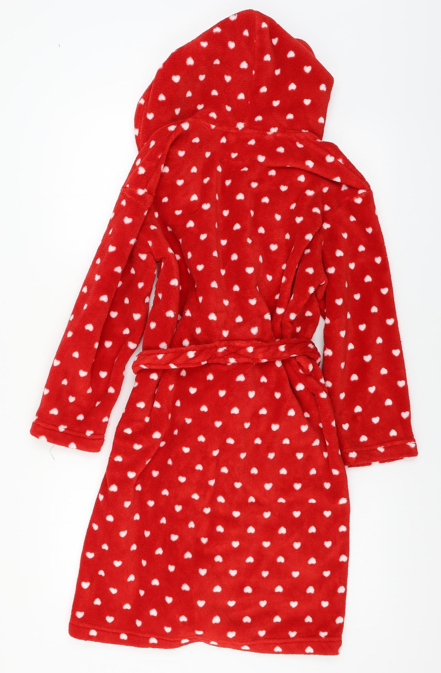 NEXT Girls Red Polka Dot Microfibre Top Robe Size 11-12 Years