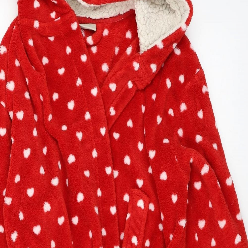 NEXT Girls Red Polka Dot Microfibre Top Robe Size 11-12 Years