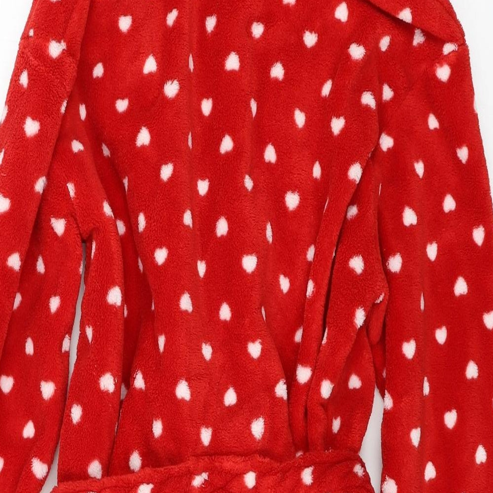 NEXT Girls Red Polka Dot Microfibre Top Robe Size 11-12 Years