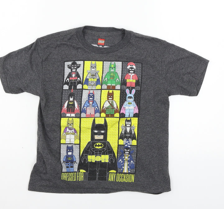LEGO Boys Grey Jersey Basic T-Shirt Size XS - Lego Batman