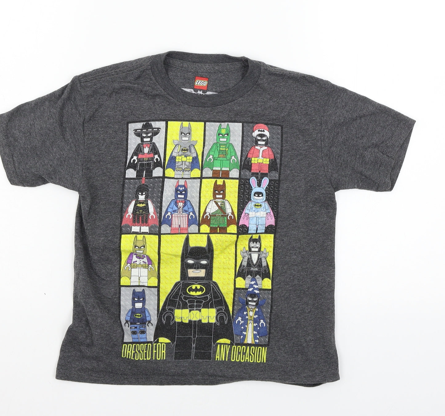 LEGO Boys Grey  Jersey Basic T-Shirt Size XS  - Lego Batman