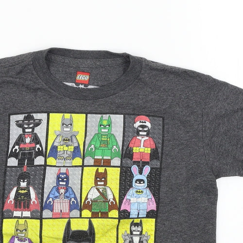 LEGO Boys Grey  Jersey Basic T-Shirt Size XS  - Lego Batman