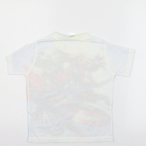 Avengers Boys White  Jersey Basic T-Shirt Size 5-6 Years  - Avengers