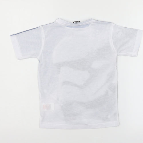 Urban 65 Outlaws Boys Blue Geometric Jersey Basic T-Shirt Size 5-6 Years
