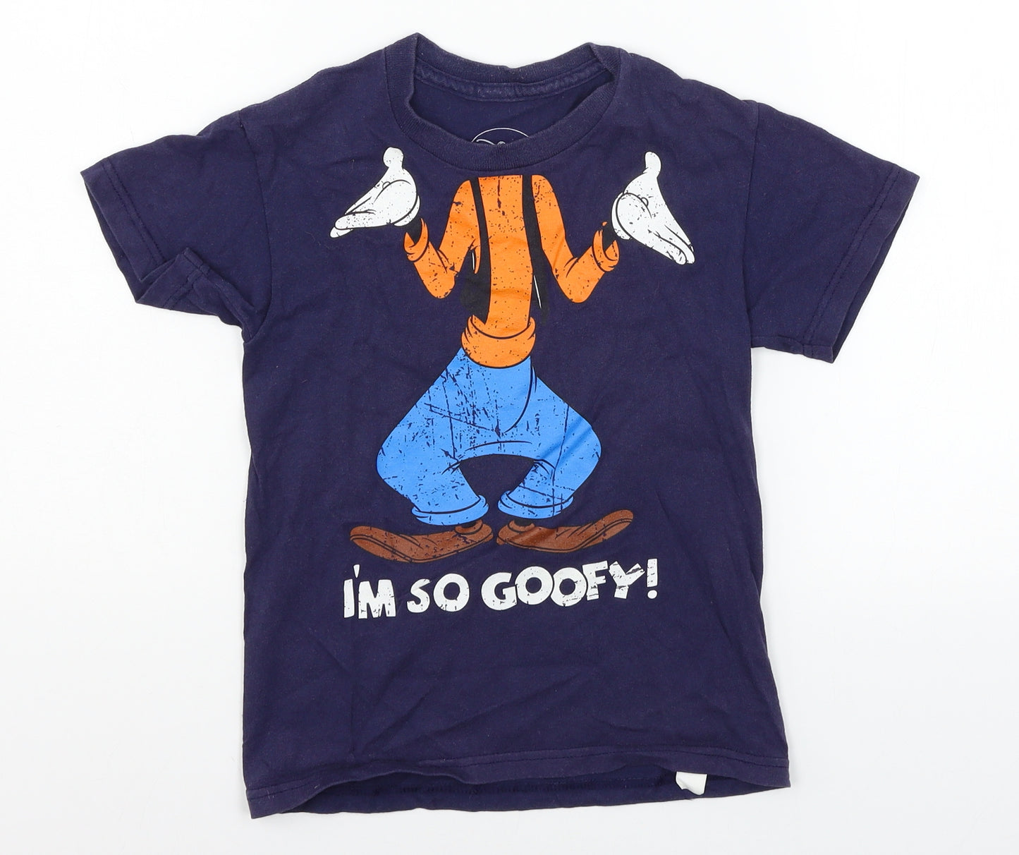 Disney Boys Blue  Jersey Basic T-Shirt Size S  - I'm so Goofy