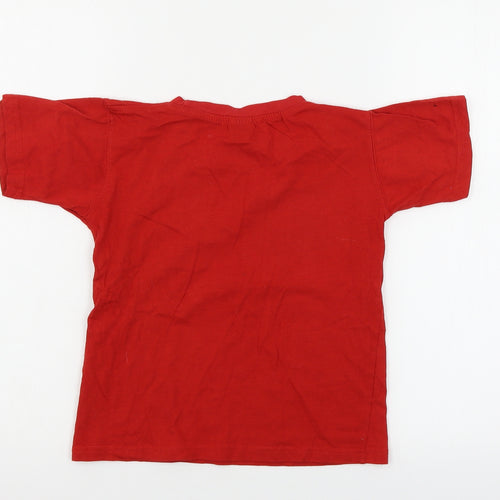 Hong Kong Boys Red  Jersey Basic T-Shirt Size 9 Years