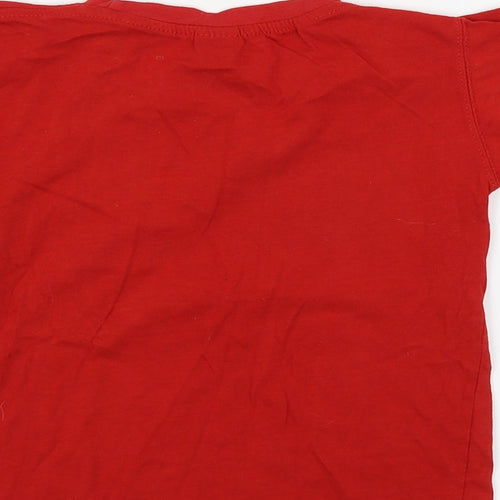 Hong Kong Boys Red  Jersey Basic T-Shirt Size 9 Years