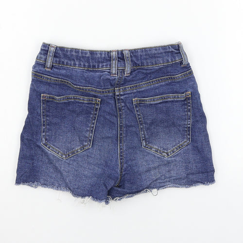 Candy Couture Girls Blue  Denim Cut-Off Shorts Size 10 Years - Distressed