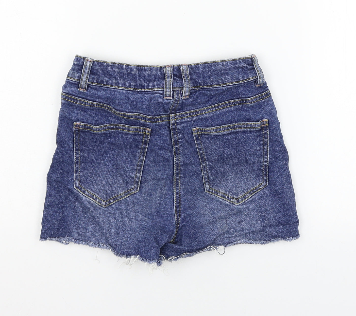 Candy Couture Girls Blue  Denim Cut-Off Shorts Size 10 Years - Distressed