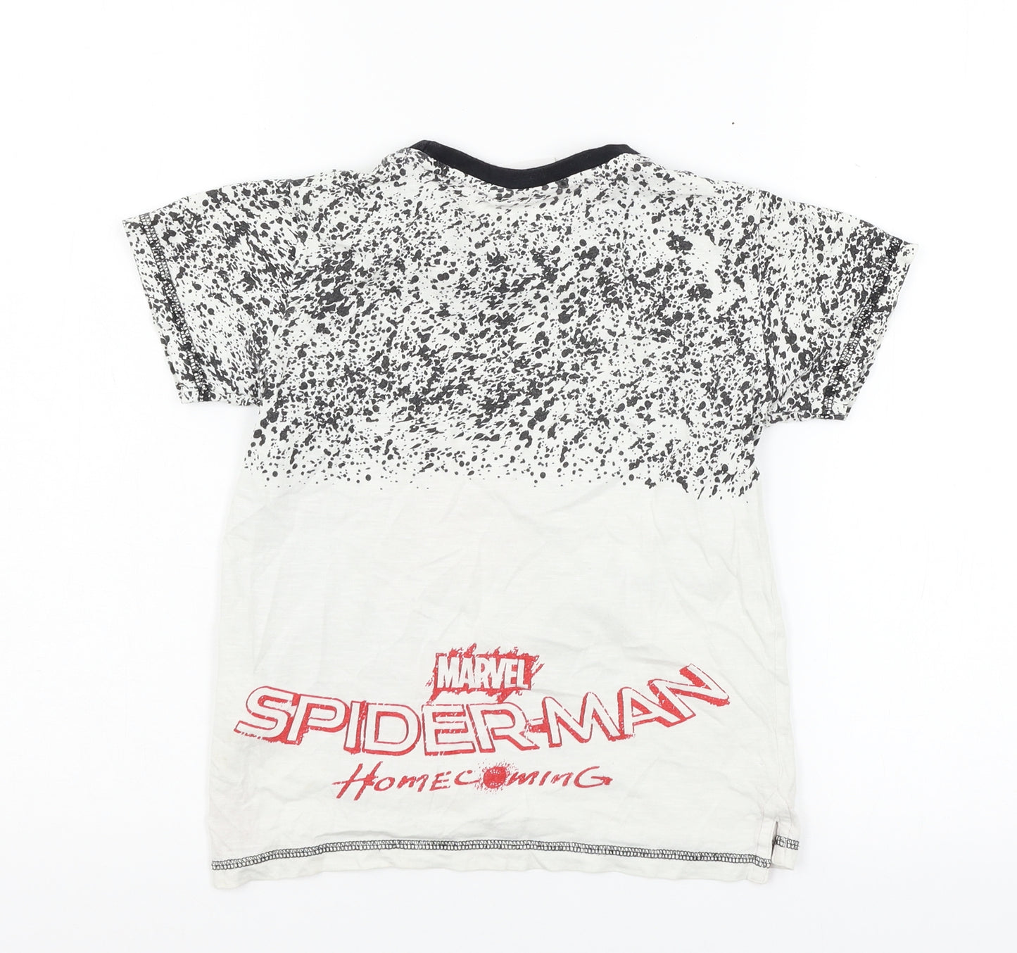 Marvel Boys White  Jersey Basic T-Shirt Size 6 Years  - Spiderman