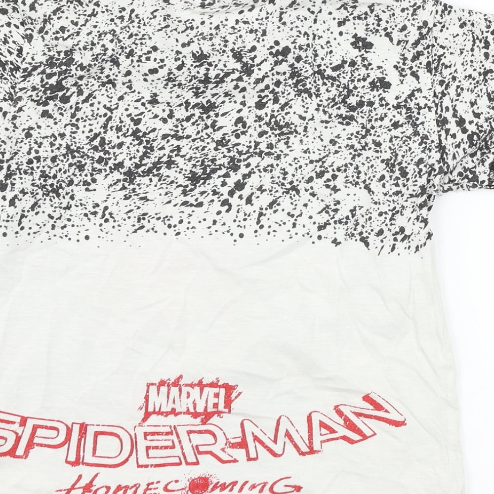 Marvel Boys White  Jersey Basic T-Shirt Size 6 Years  - Spiderman