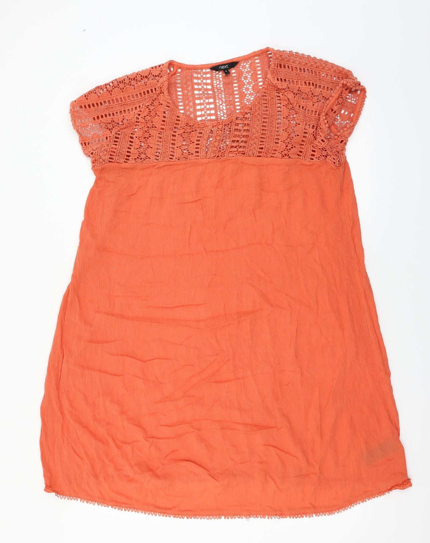 NEXT Womens Orange   T-Shirt Dress  Size 14